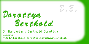 dorottya berthold business card